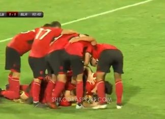 Portieri Selmani shënon gol, Shpresat barazojnë me Bjellorusinë