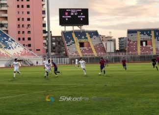 Vllaznia bën lojën, por Astana fiton 1-0 pjesën e parë