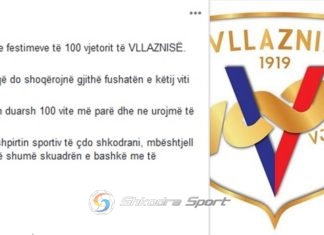 100 vjetori i Vllaznisë, pedonalja e Shkodrës mbushet me postera