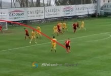 VIDEO/ Ish-lojtari i Vllaznisë krijon PERLË në Gjermani, u jep “shënime” sulmuesve të SHQIPËRISË