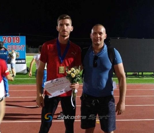 Atleti shkodran Franko Burraj medalje ari në Mitingun Ndërkombëtar të Tivarit