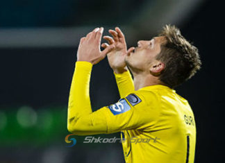 Sindrit Guri në formë para fillimit të kampionatit, shënon me Ostenden por ndeshjen e ndërpret… shiu