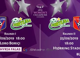 UEFA vendos: Arbitre estoneze për ndeshjen Vllaznia- Fortuna Hjorring