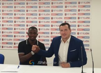 Vllaznia firmos me Christopher Mandiangu