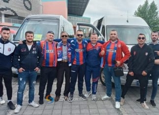 Tifozët kuqeblu nisen drejt Elbasanit për të mbështetur Vllazninë