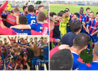 VIDEO/ ‘Tërbimi’ i Brdariç dhe festa e çmendur e skuadrës, shikoni ç’ndodh te Vllaznia pas fitores me Kastriotin