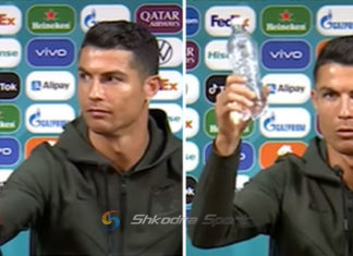 Ronaldo nuk i pranon pijet e gazuara as për reklamë në konferencë, lavdëron ujin