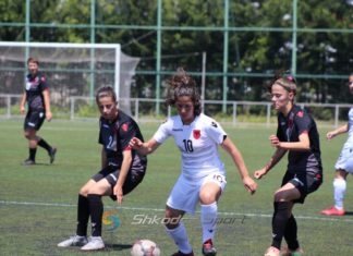 Kombëtarja U19 e femrave në një turne në Bullgari. Një e treta e ekipit nga Shkodra