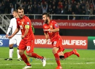 Maqedonia e Veriut barazon me Slloveninë, lojtari i Partizanit në fush