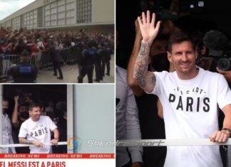 VIDEO/ Tifozët e PSG-së në aeroport, ‘digjet’ atmosfera kur shfaqet Messi