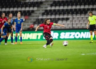 Megi Doçi nuk mjafton, Kombëtarja e femrave barazon 1-1 ndaj Kosovës