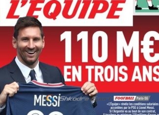 Lionel Messi, 110 milionë euro për tre vjet te PSG