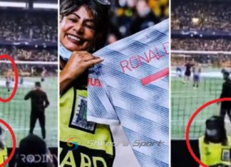 Nuk e kishte mendjen, momenti kur CR7 rrëzon me top punëtoren e sigurimit