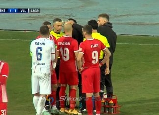 Goditja e anësorit në sfidën Skënderbeu-Vllaznia, Kola: Arbitrat janë në hall, nuk i mbyllin dot ndeshjet para kohe