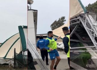 Evitohet tra.gjedia, erërat e forta shkatërrojnë kalçeton kur stërvitej skuadra e Kategorisë së Dytë