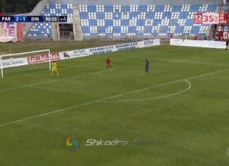 Partizani ngjitet në vendin e tretë, mund me 10 lojtarë Dinamon dhe e zhyt në Kategorinë e Parë