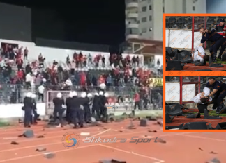 Tifozët e Partizanit s’e pranojnë humbjen me Tiranën, dhu.në në tribuna dhe stola në fushë, policia arreston ultrasit