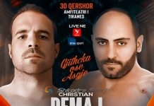 Boksieri shkodran Kristian Demaj më 30 qershor në ringun profesionist ndaj një turku