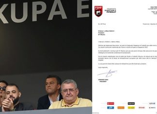 Armand Duka letër urimi për Alban Xhaferin për suksesin në Kupën e Shqipërisë