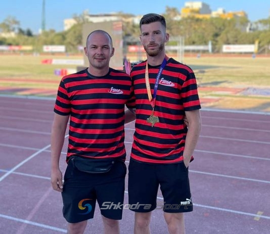 Atleti shkodran Franko Burraj medalje ari në Europianin e Shteteve të Vogla dhe barazim rekordi