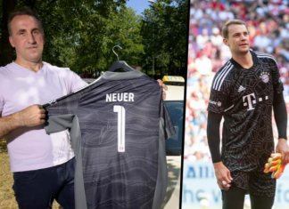 Taksisti shqiptar gjen portofolin e Neuer, merr si dhuratë fanellën e tij