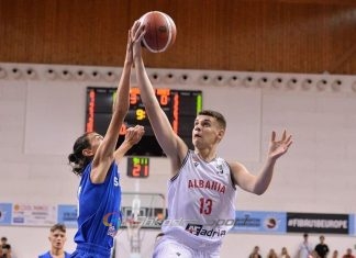 Basketbollisti shkodran Veton Gjeçaj nga më të mirët në fitoren e Shqipërisë ndaj San Marinos