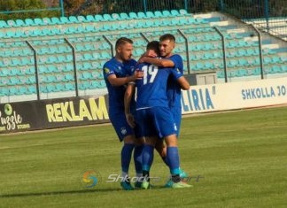 Rubin Hebaj shënon supergol ndaj Partizanit, për Teutën titullar është edhe 18 vjeçari shkodran Klevis Bebeziqi