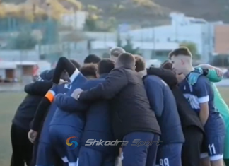 Sulmuesi shkodran Jasmin Rraboshta e nis me gol te Vora. I shënon Besëlidhjes në miqësore