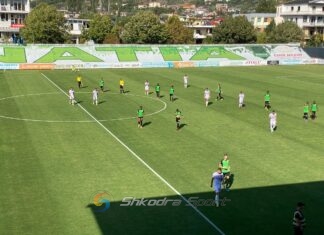 Mbyllet pjesa e parë në Rrogozhinë, Vllaznia në disavantazh të dy golave