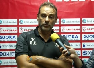 Flet trajneri i Partizanit Colella: Bravo Erzenit, e ka merituar fitoren!