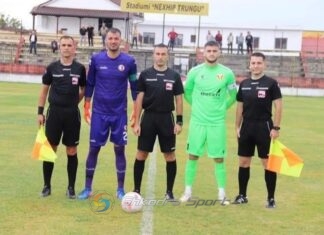 Një treshe arbitrash shkodranë gjykuan dje në Turbina- Flamurtari