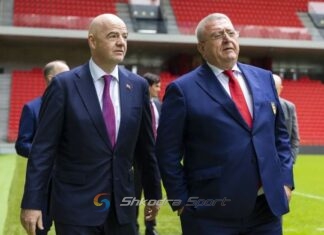 Presidenti i FIFA-s zbarkon në Tiranë, vizitë në ‘Air Albania’ dhe takim me kryeministrin Rama