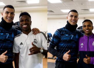 Ronaldo viziton Realin në stërvitje si ‘zot i shtëpisë’: Si ju duket fusha?