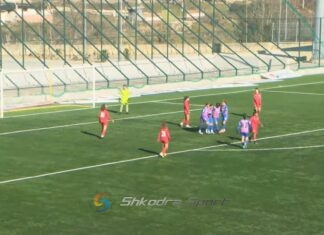 Vllaznia e femrave ‘bën detyrën’. Fiton 7-0 gjysmëfinalen e parë të Kupës ndaj Partizanit