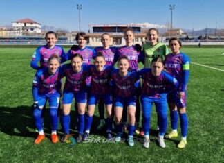 Vllaznia e femrave fiton 9-0 ndaj Skënderbeut. Megi Doçi shënon 7 gola
