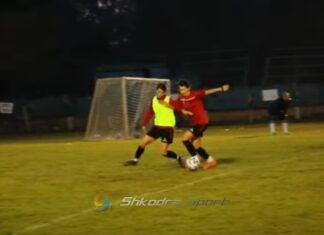 Kombëtarja shqiptare fiton 3-0 miqësoren me Buduçnostin. Të tre golat nga lojtaret e Vllaznisë