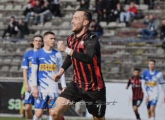 Shkodrani Erald Çinari sërish protagonist, dopietë në pjesën e parë me Shkëndijën