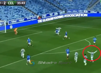 VIDEO/ Djali i Rudi Vatës shënon në finale dhe shoku i ekipit festoi para se topi të hynte në rrjetë, por çfarë driblimi…