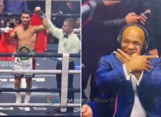 VIDEO/ Boksieri shqiptar fitoi titullin WBC, legjenda Mike Tyson e përshëndet me ‘shqiponjë’