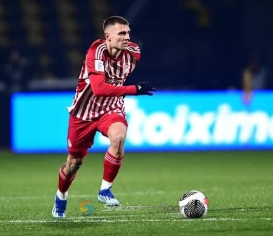 Fitorja e Olimpiakos, futbollisti shkodran vlerësohet me notën e lartë