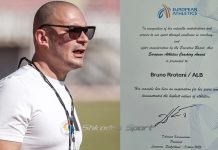 FANTASTIKE/ Federata Europiane e Atletikës nderon trajnerin e Vllaznisë Bruno Rrotani