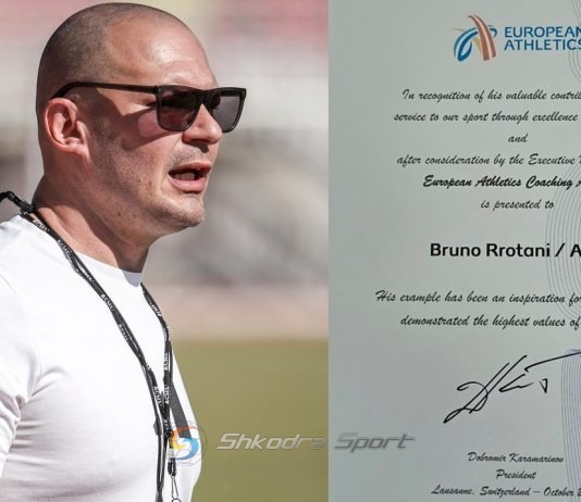 FANTASTIKE/ Federata Europiane e Atletikës nderon trajnerin e Vllaznisë Bruno Rrotani