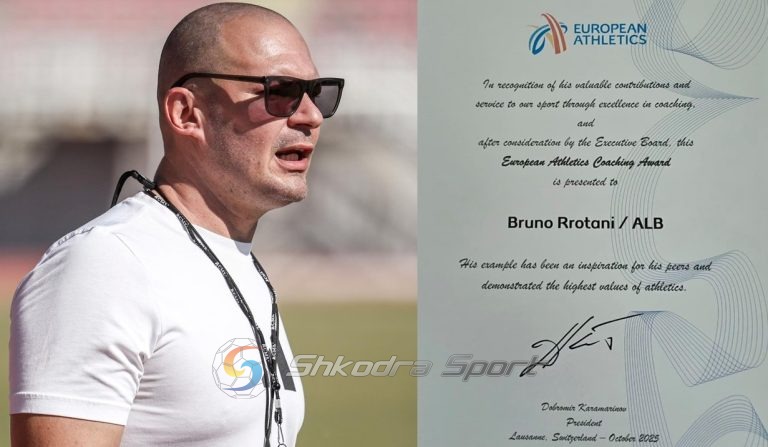 FANTASTIKE/ Federata Europiane e Atletikës nderon trajnerin e Vllaznisë Bruno Rrotani