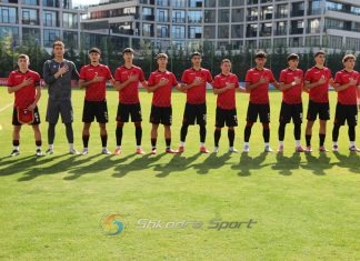 Shqipëria U19 barazon 2-2 ndaj Irlandës, nuk mund të mungonte as goli i sulmuesit shkodran Gabriel Kulla