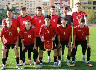Shqipëria U15 mund Maqedoninë e Veriut. Shkodrani Besardo Ndoj e mban portën kuqezi të paprekur