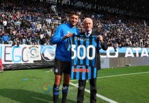 Berat Gjimshiti, tashmë legjendë te Atalanta, shqiptari 300 paraqitje me skuadrën