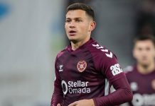 11 minuta lojë për sulmuesin shkodran, Hearts vazhdon të fitojë dhe të kryesojë në Skoci