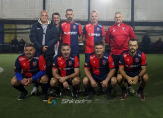 VIDEO/ Veteranët e Vllaznisë ‘shumë të fortë’ për Bashkinë Shkodër, e mundin 7-3