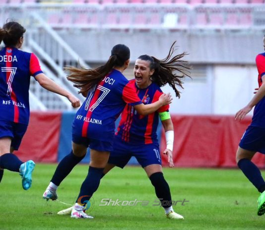 Vllaznia e femrave ‘vuan’ ndaj Teutës. Goli i Megi Doçit në ’90 i jep fitoren kampioneve