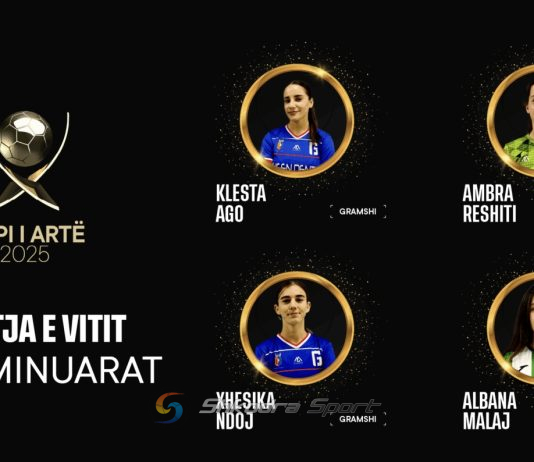 Portierja e Vllaznisë Ambra Reshiti e nominuar për çmimin ‘Talenti i Vitit 2025’